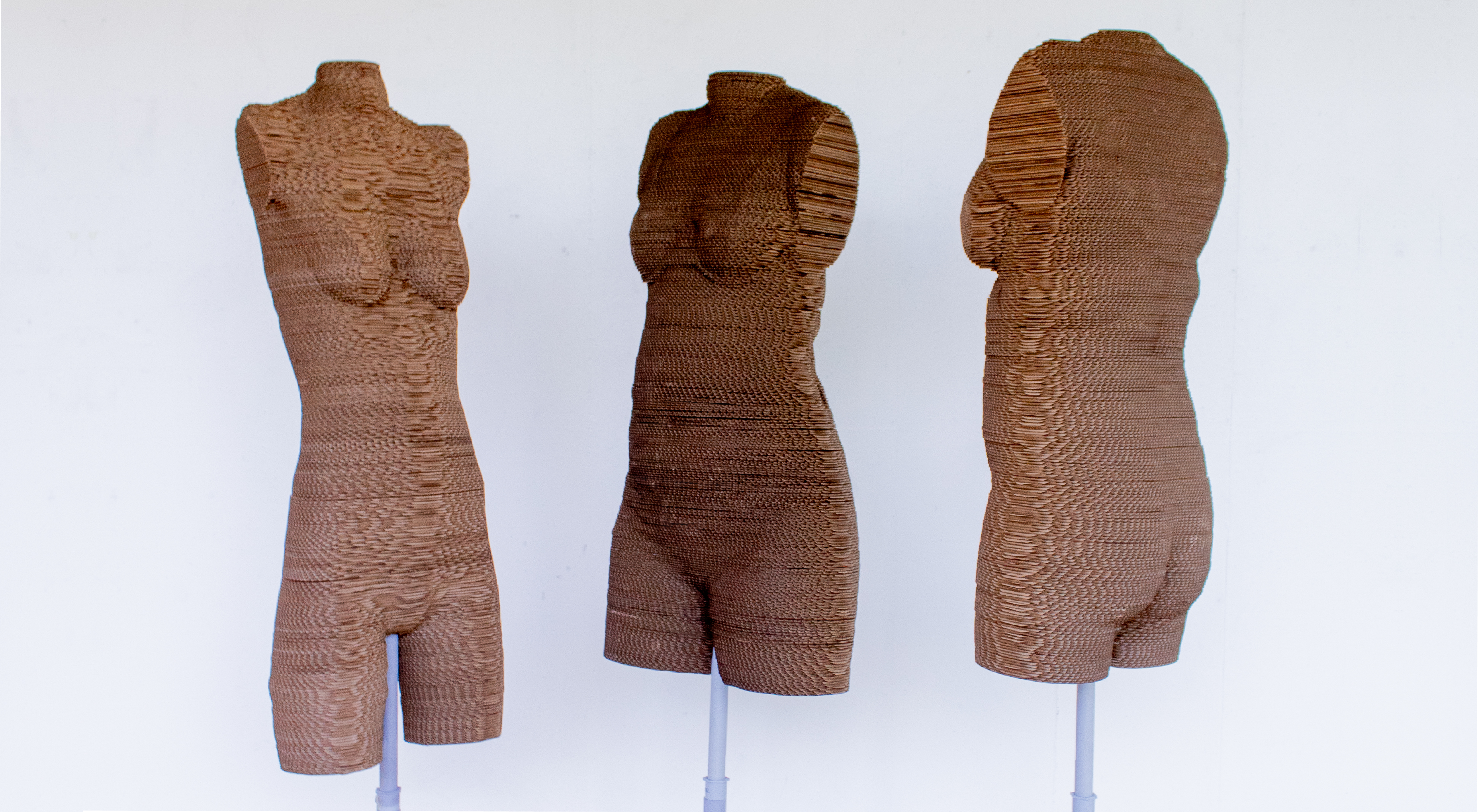 Two Your Form dress forms shown front and side on