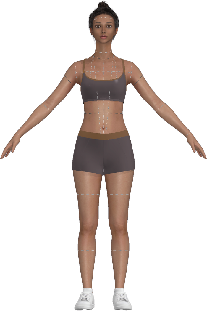 A 3D digital avatar generated from a body scan